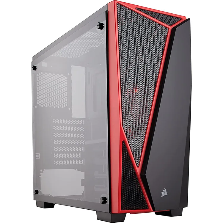 CORSAIR Carbide Series® SPEC-04 Tempered Glass Mid-Tower Gaming Case — Black/Red