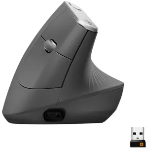 Logitech - MX Vertical Advanced Wireless Optical Mouse with Ergonomic Design - Graphite