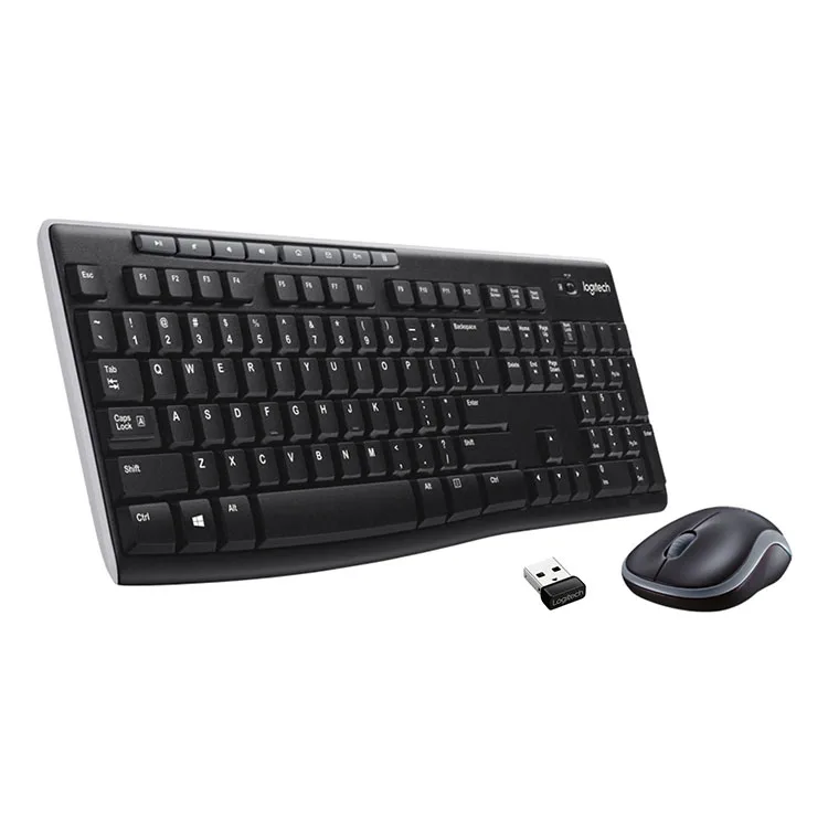 Logitech - MK270 Full-size Wireless Membrane Keyboard and Mouse Bundle for Windows - Black