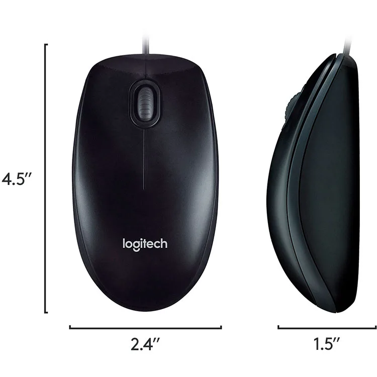 Logitech - MK120 Full-size Wired Membrane Keyboard and Mouse Bundle for Windows with USB Plug-and-Play - Black - Image 10