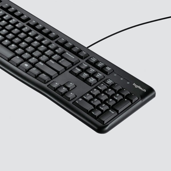 Logitech - MK120 Full-size Wired Membrane Keyboard and Mouse Bundle for Windows with USB Plug-and-Play - Black - Image 2