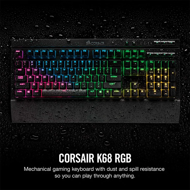 Corsair K68 RGB Cherry MX Red Switch Gaming Keyboard - Image 3
