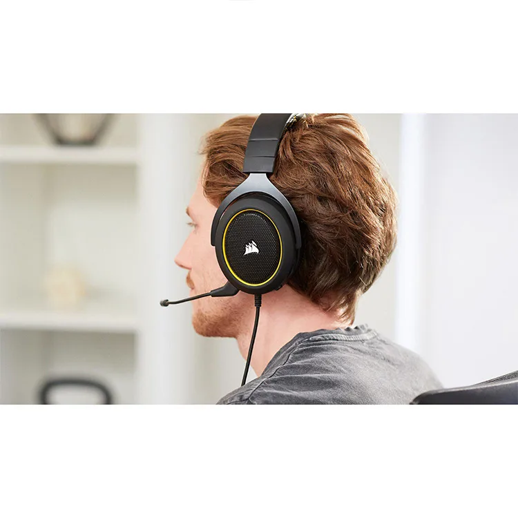 Corsair CA9011214NA HS60 PRO SURROUND Gaming Headset — Yellow - Image 3