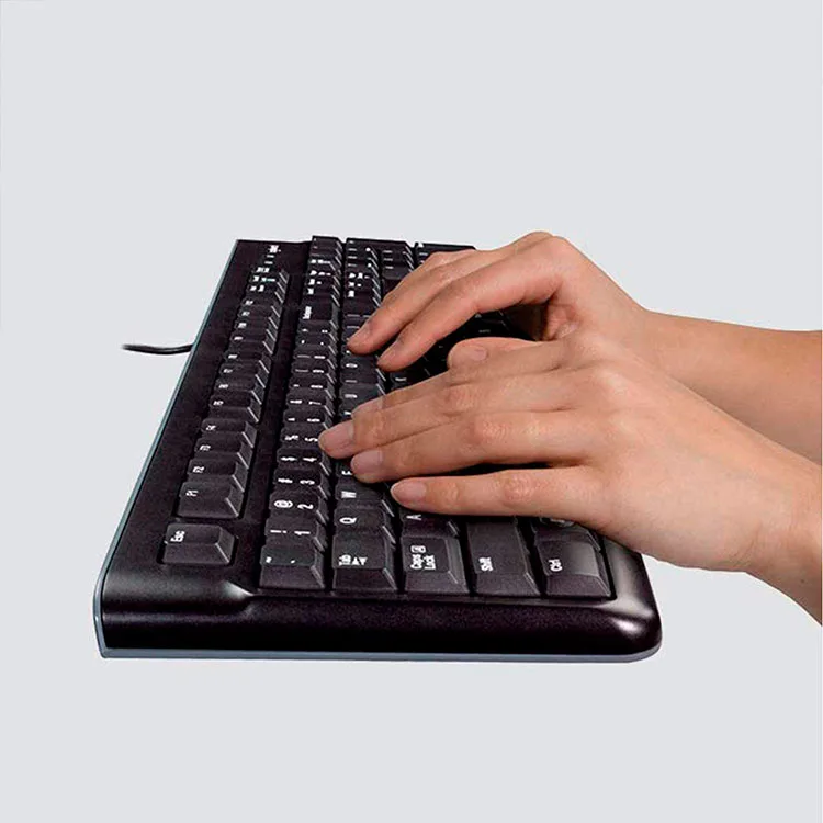 Logitech - MK120 Full-size Wired Membrane Keyboard and Mouse Bundle for Windows with USB Plug-and-Play - Black - Image 3