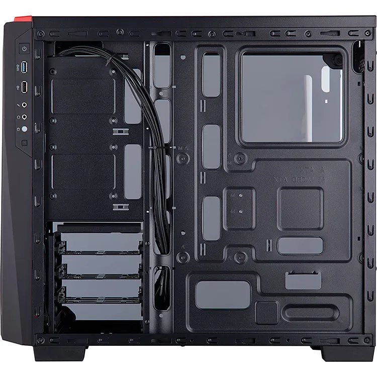 CORSAIR Carbide Series® SPEC-04 Tempered Glass Mid-Tower Gaming Case — Black/Red - Image 4