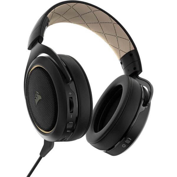 CORSAIR - HS70 PRO Wireless 7.1 Surround Sound Gaming Headset for PC, PS5, and PS4 - Cream - Image 5