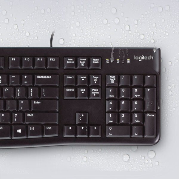 Logitech - MK120 Full-size Wired Membrane Keyboard and Mouse Bundle for Windows with USB Plug-and-Play - Black - Image 5