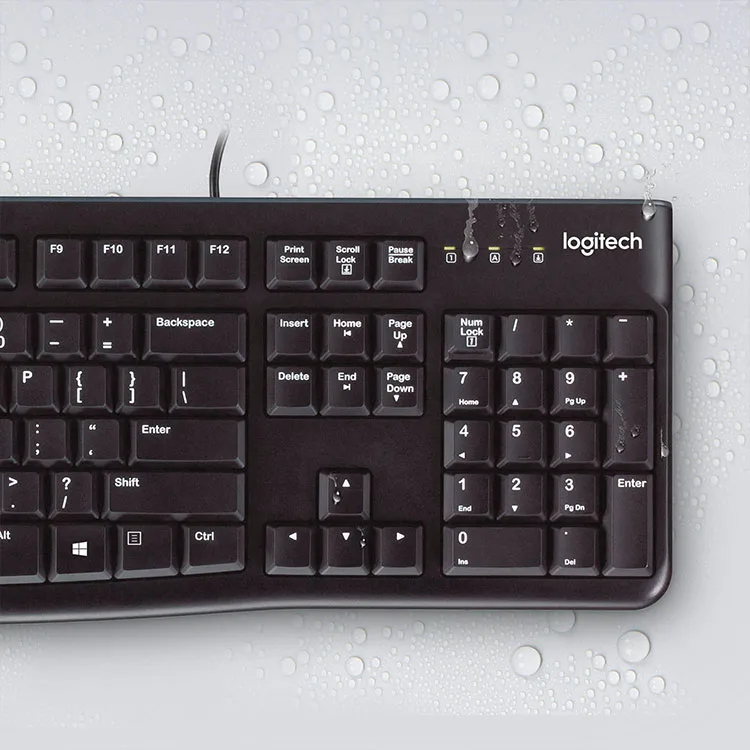 Logitech - MK120 Full-size Wired Membrane Keyboard and Mouse Bundle for Windows with USB Plug-and-Play - Black - Image 5