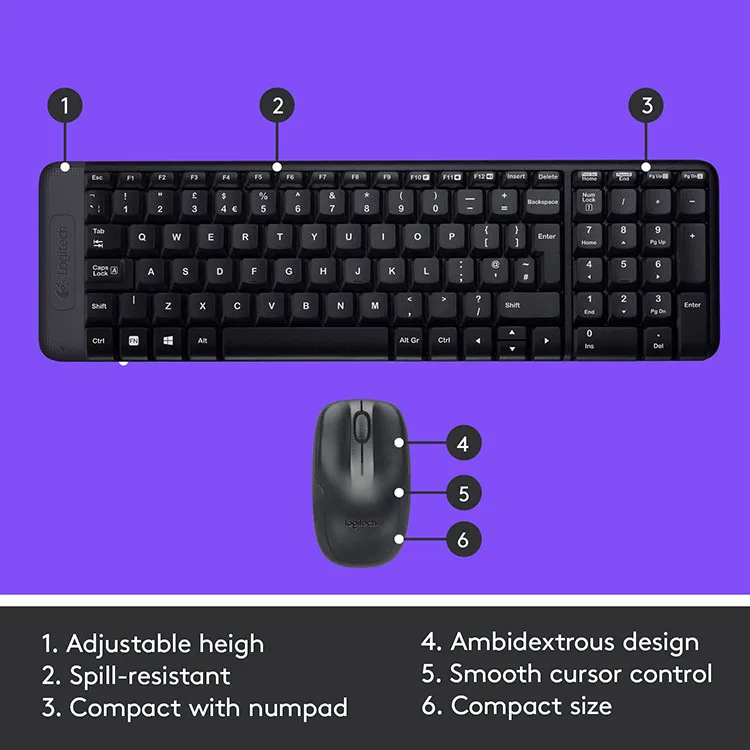 Logitech MK220 Wireless Keyboard and Mouse Combo - Image 6