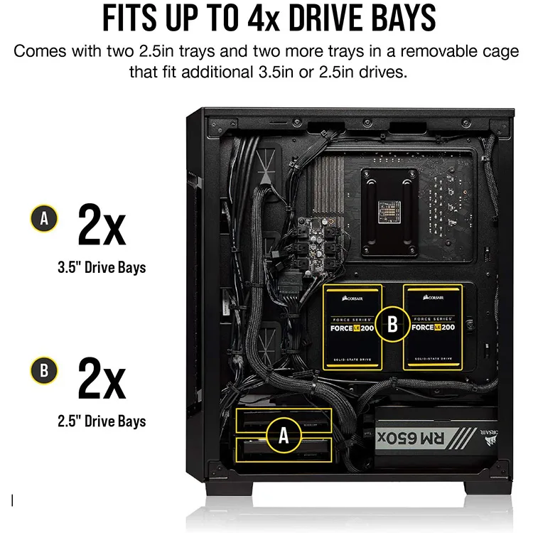 CORSAIR - iCUE 220T RGB Airflow ATX Mid-Tower Smart Case - Black - Image 6