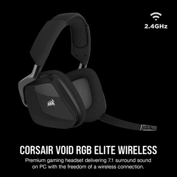 Corsair VOID RGB ELITE Wireless Premium Gaming Headset with 7.1 Surround Sound — Carbon - Image 7