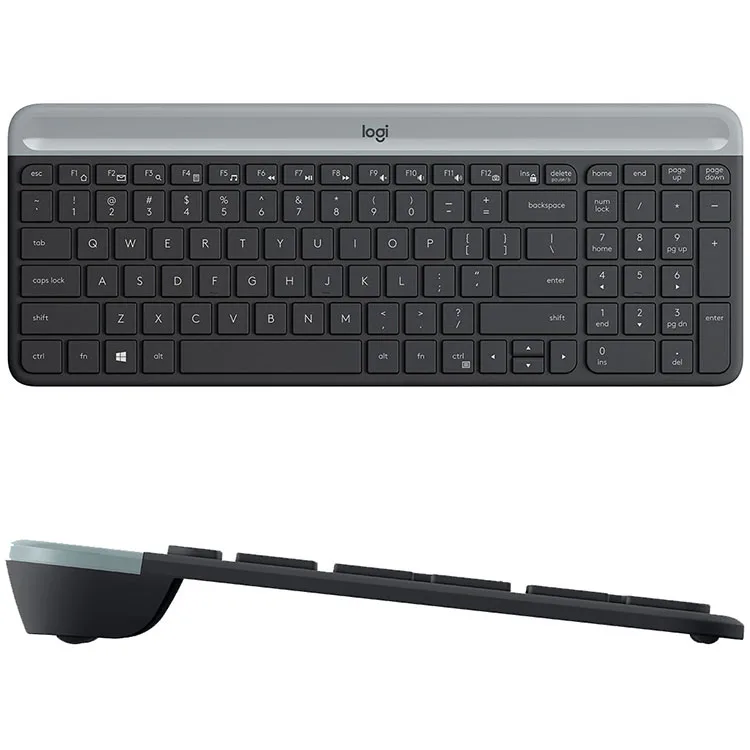 Logitech - MK470 Full-size Wireless Scissor Keyboard and Mouse Bundle with Plug and Play - Black/Gray - Image 5