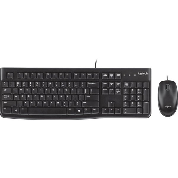 Logitech - MK120 Full-size Wired Membrane Keyboard and Mouse Bundle for Windows with USB Plug-and-Play - Black - Image 8