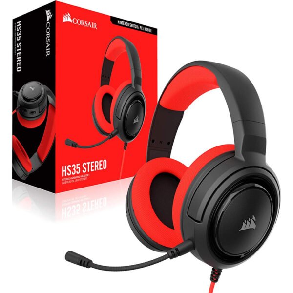 Corsair HS35 Stereo Gaming Headset - Red - Image 9