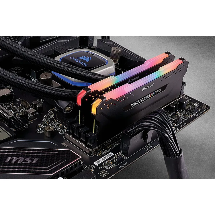 Corsair VENGEANCE® RGB PRO 16GB (2 x 8GB) DDR4 DRAM 3600MHz C18 Memory Kit — Black - Image 6