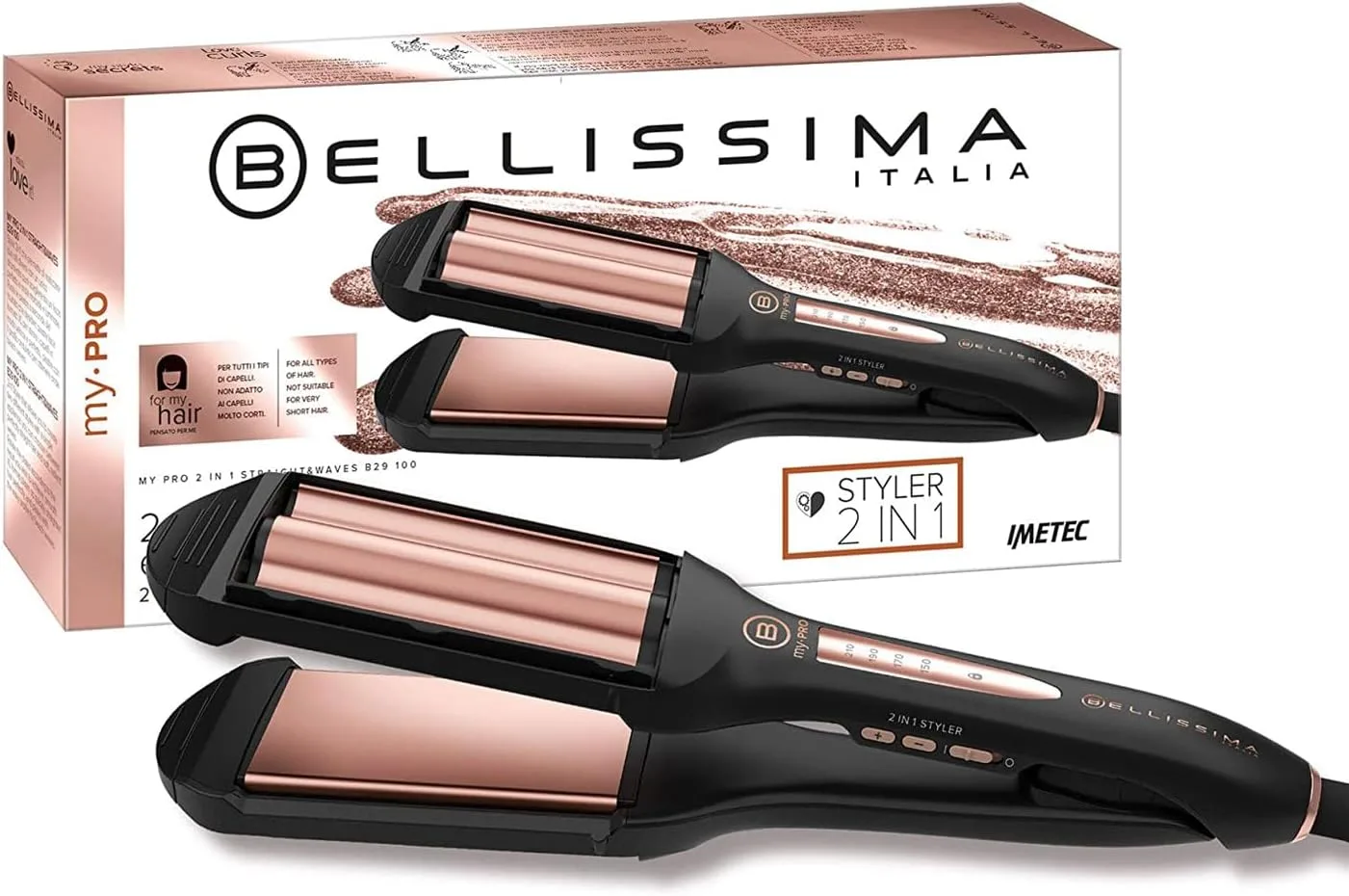Bellissima Mypro-Straight-And-Wave-Straightener Black-(R01) - Image 2