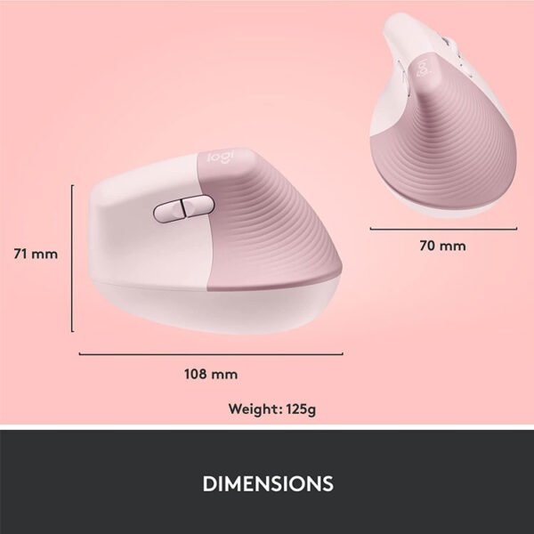 Logitech Lift-Vertical Wireless-Mouse-Rose - Image 9