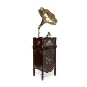MJI J2013 Retro-Style Gramophone Turntable Audio System.