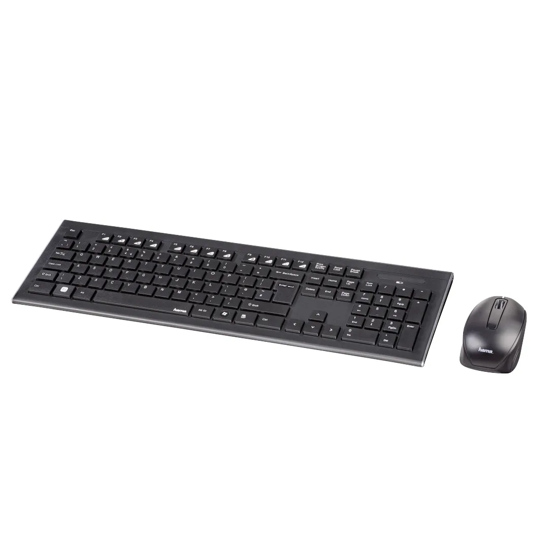 HAMA CORTINO Wireless Keyboard/ Mouse Set, 1600 DPI, Black.