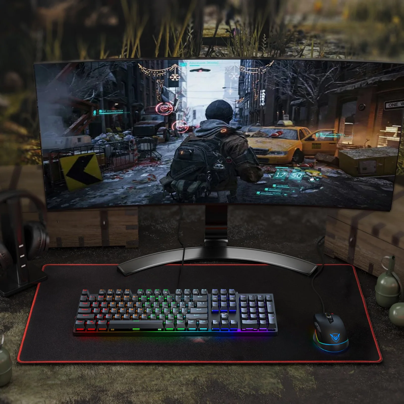PICTEK Mechanical Gaming Keyboard Full Size - Image 5