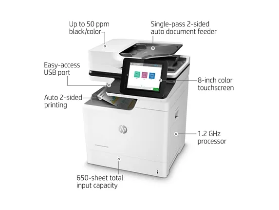 HP Color LaserJet Enterprise MFP M681DH, copy, scan.J8A10A . - Image 4
