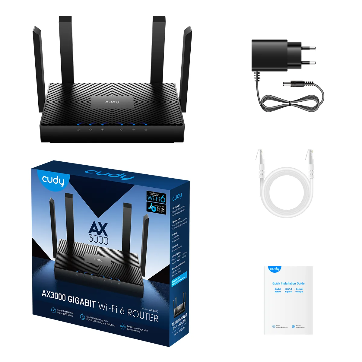 Cudy AX3000 Router Gigabit Wi-Fi-6 WR3000 - Image 4