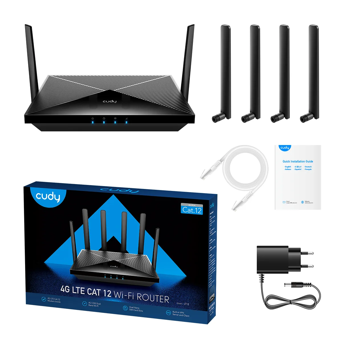 Cudy AC1200 4G LTE CAT 12 Router Model LT12 - Image 4