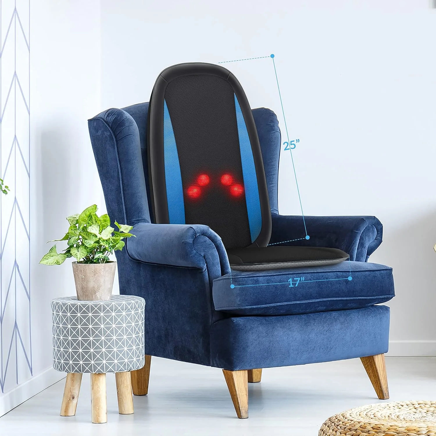 Comfier Shiatsu Back Massager with Heat -Deep Tissue Kneading Massage Chair - Image 4