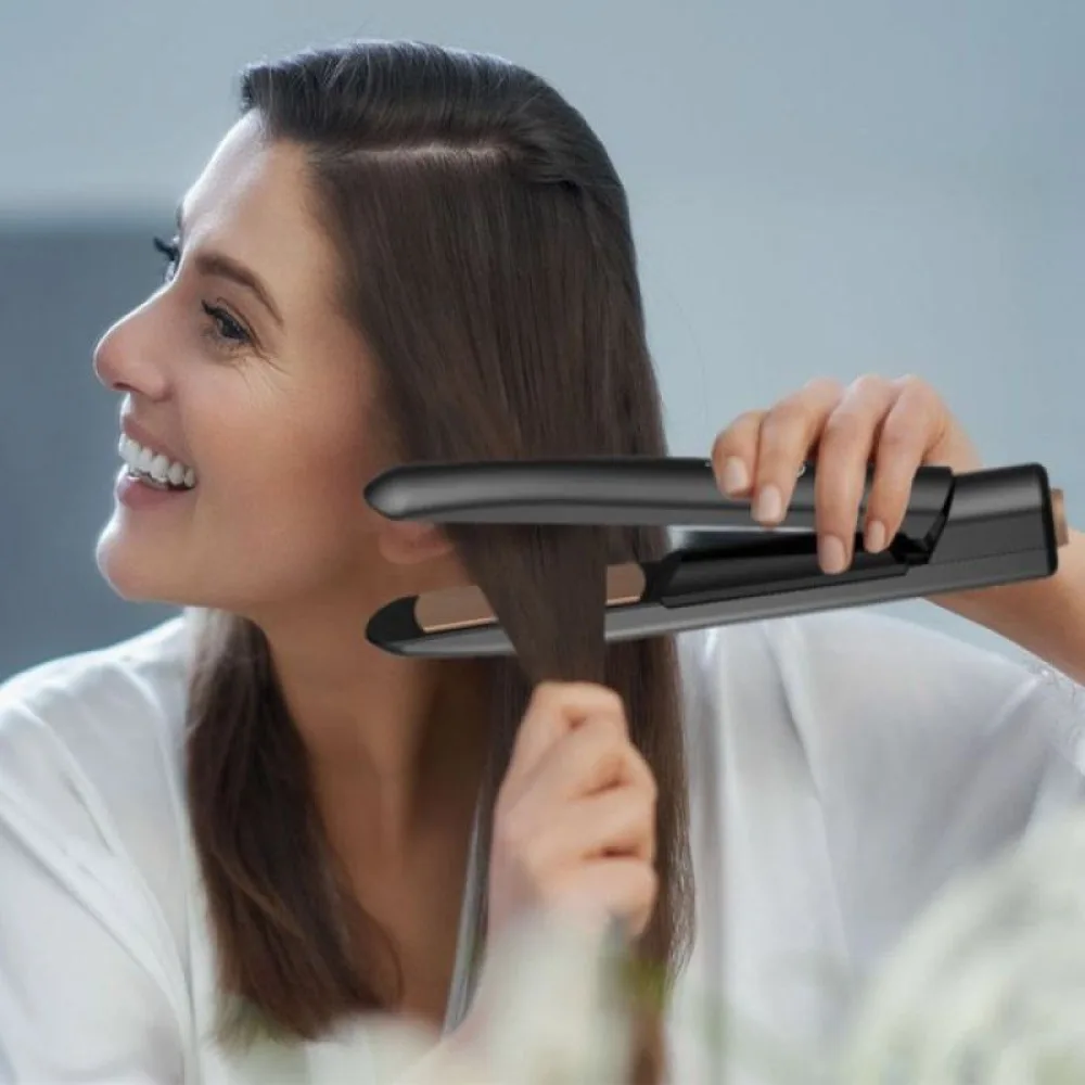 Porodo LifeStyle Wireless Rechargeable Hair Straightener - Black - Image 2