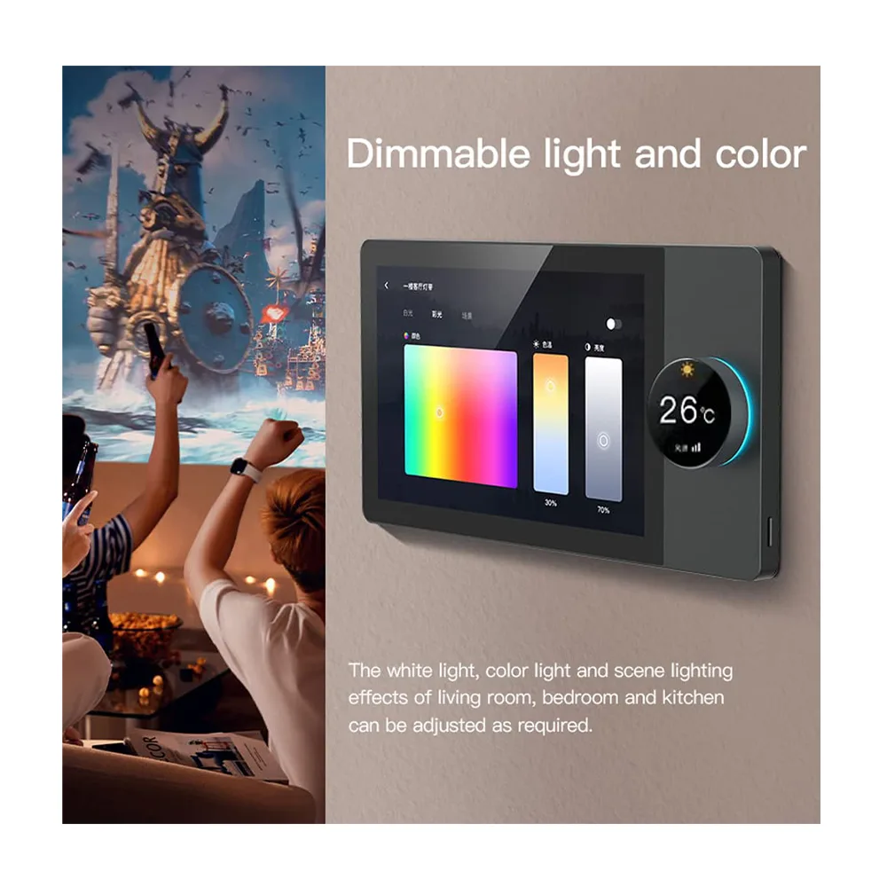 Smart Home Controller 8 inch wall central control panel ZigBee gateway wifi multi-function smart home system music host touch screen - Image 3