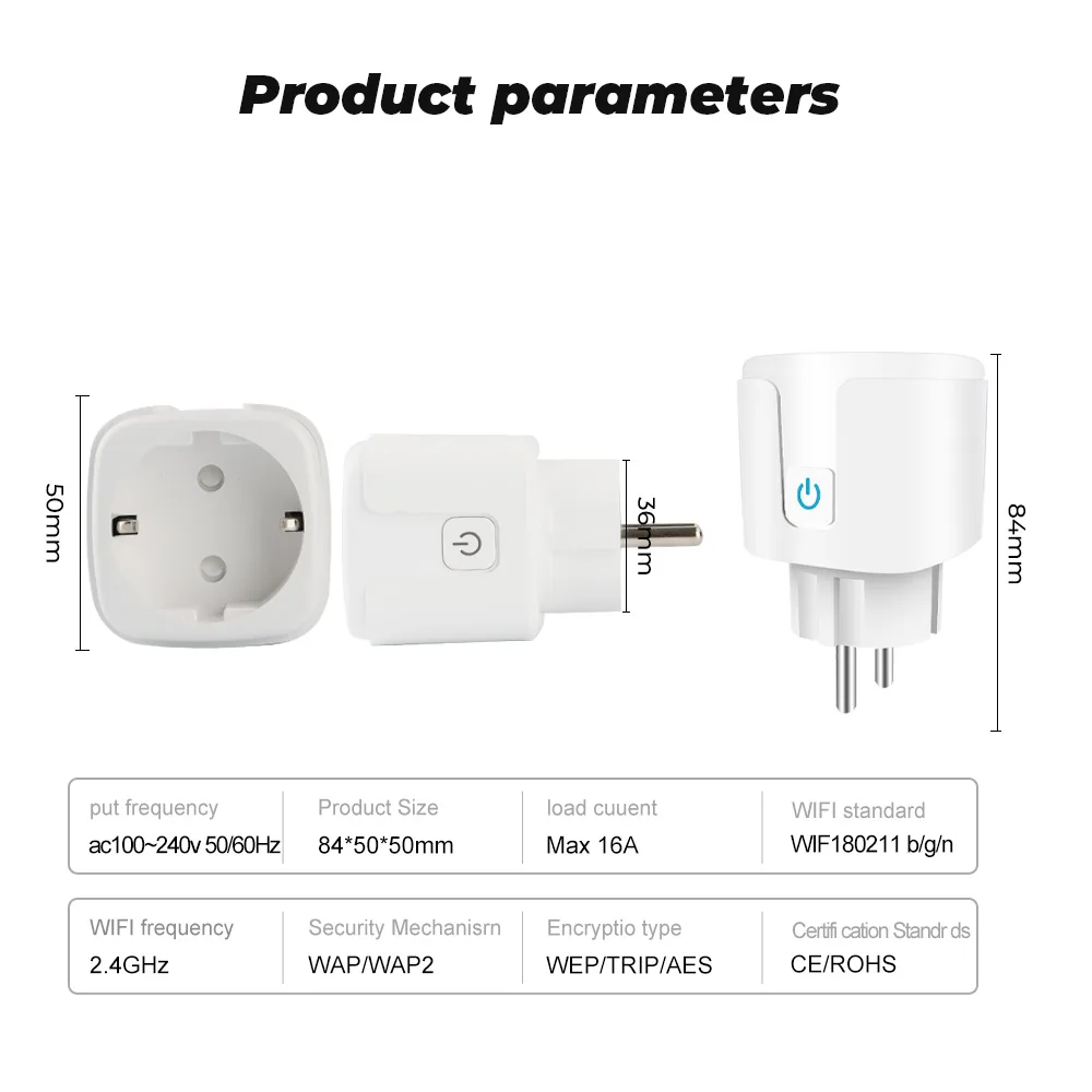 Tuya WiFi-Smart-Plug Adapter BSD33W-EU - Image 6
