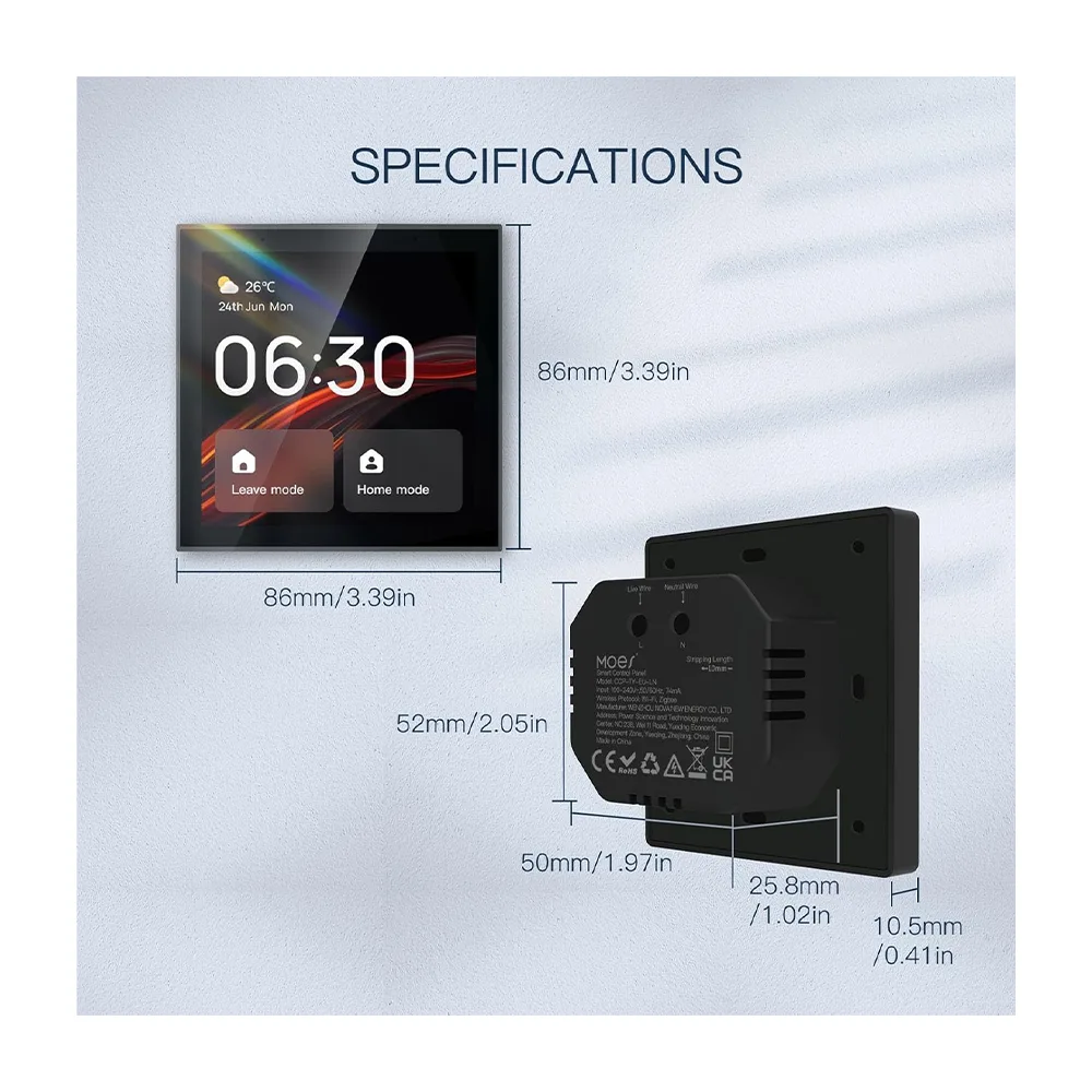 Zigbee 4 inches Wi-Fi+Zigbee Smart Control - Image 3