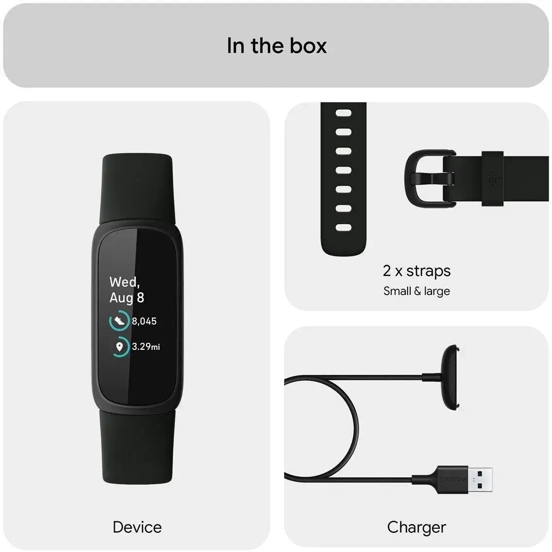 Fitbit Inspire 3 Fitness Tracker - Midnight Zen / Black - Image 3
