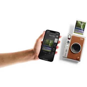 FUJIFILM INSTAX MINI EVO Hybrid Instant Camera (Brown) - Image 2