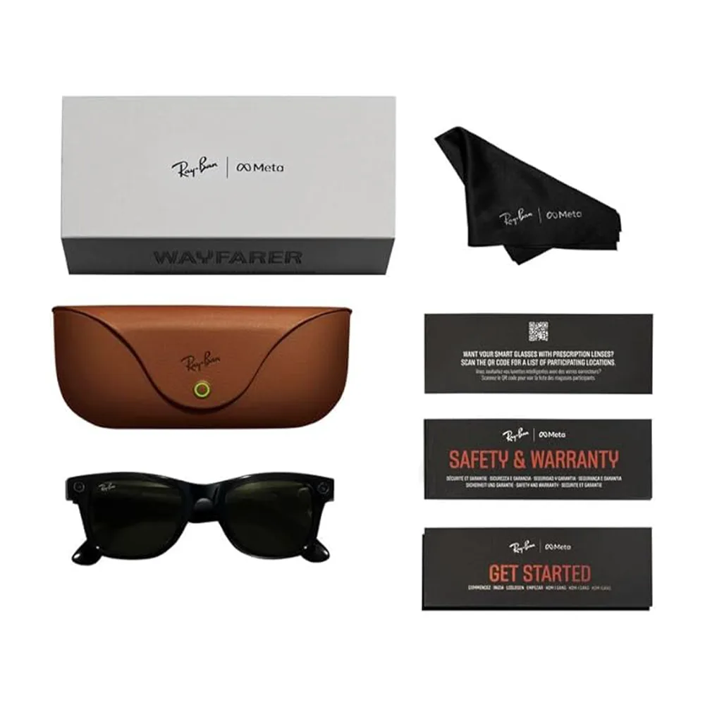 Ray-Ban | Meta Smart Glasses - Black, Modern, Unisex - AR Apps, Voice Assistant Smartphone Apps - Image 3
